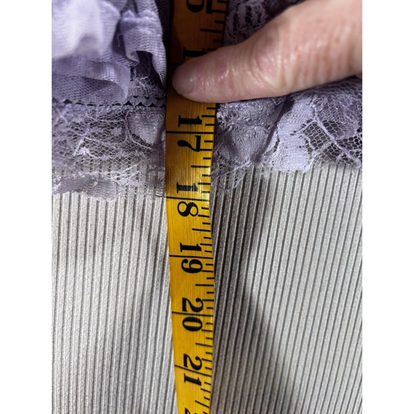 Free People In The Clouds Lace Ruffle Tiered Tank Top Purple Coquette XS NWT - Picture 11 of 12